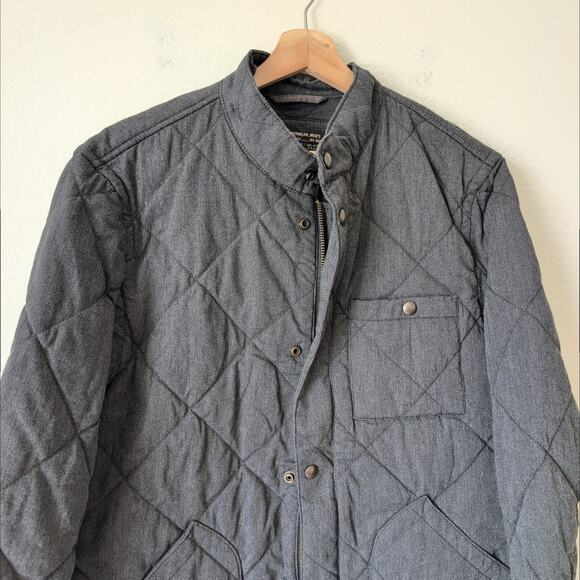 J,Crew Sussex Quilted Jacket Gray Primaloft Utility Field Coat Barn Medium RARE - Picture 7 of 9